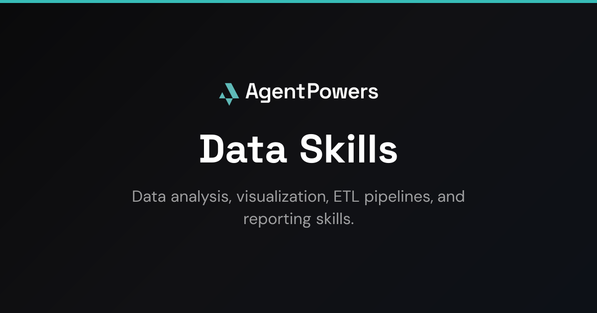 Data AI Skills & Agents | AgentPowers